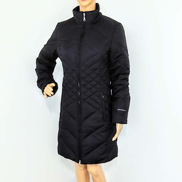 Eddie Bauer black down winter coat - Picture 3 of 8